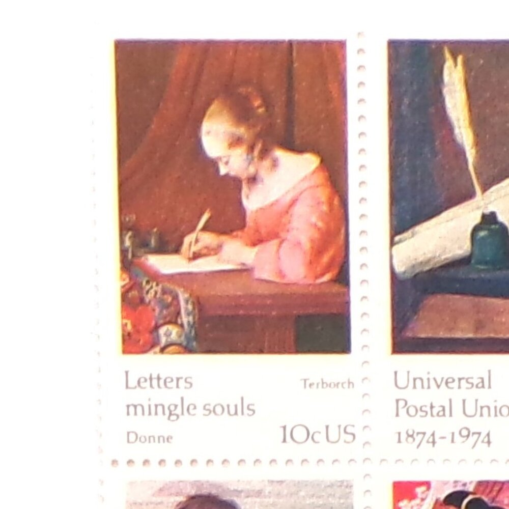 1974 -US#1530 - 37 - 10c Universal Postal Union Plate Block of 8 - Picture 3 of 10